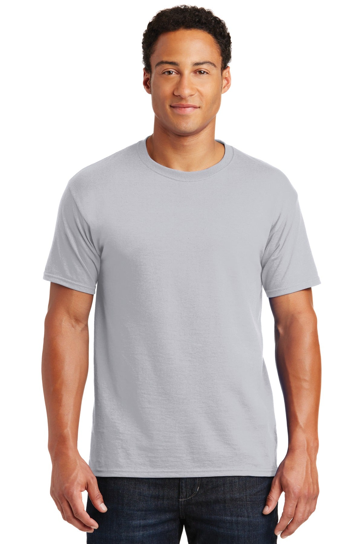 Jerzees  Dri-Power 50/50 Cotton/Poly T-Shirt.  29M Silver