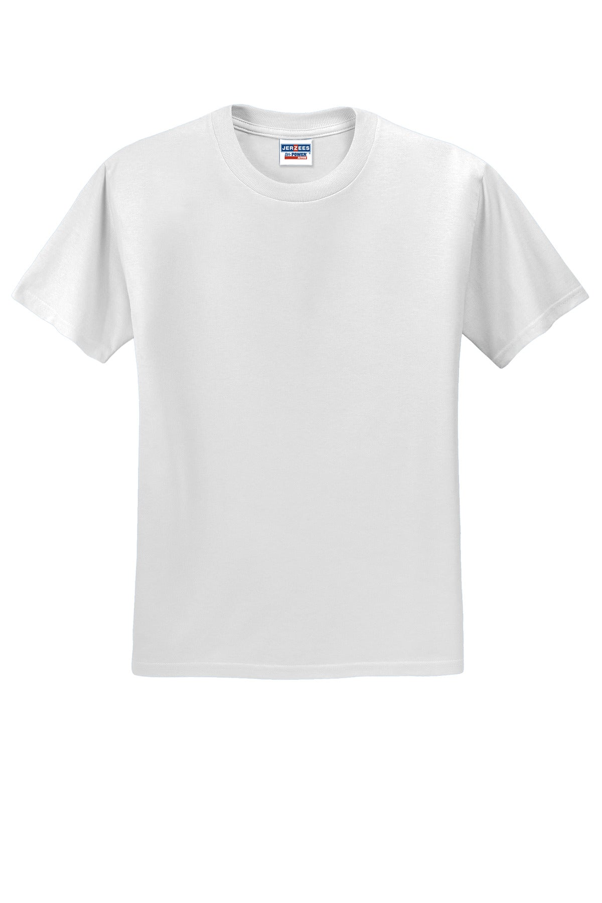 Jerzees  Dri-Power 50/50 Cotton/Poly T-Shirt.  29M White