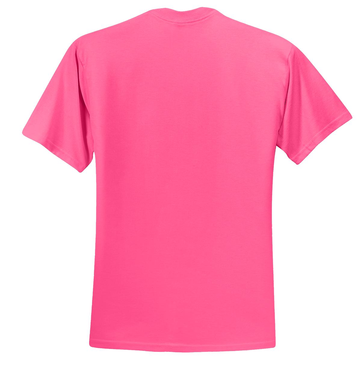 Jerzees  Dri-Power 50/50 Cotton/Poly T-Shirt.  29M Neon Pink