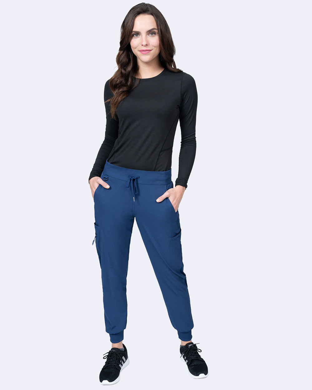 Zavate Jasmin Jogger Pant Petite Style 3013 in color Navy Image 4