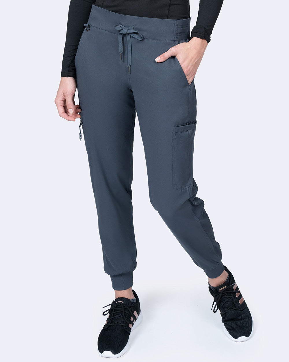 Zavate Jasmin Jogger Pant Petite Style 3013 in color Pewter Image 1