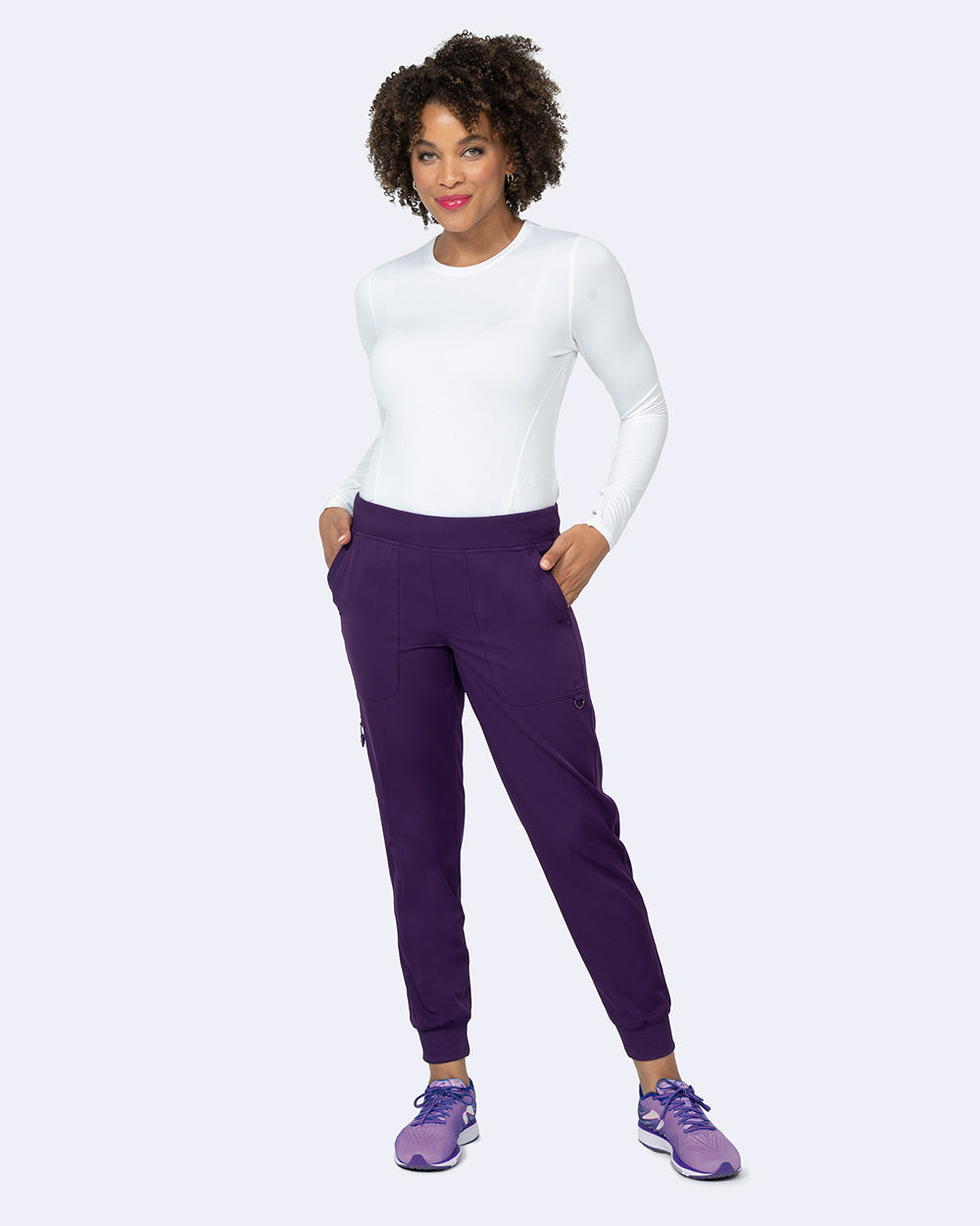 Zavate Rachel Jogger Pant Style 3017 in color Eggplant Image 4