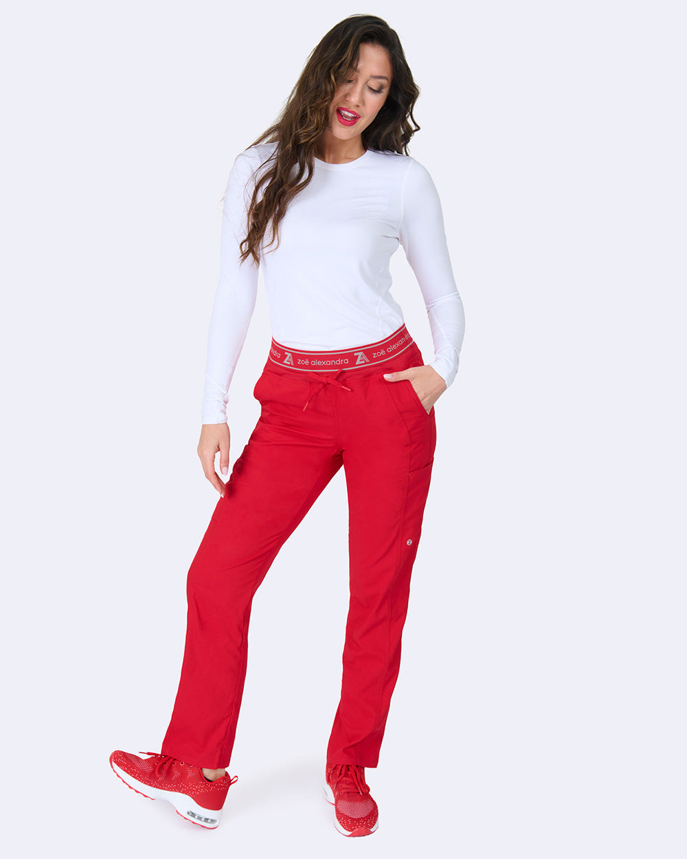 Zavate Greenwich Straight Leg Pant Style 3027 in color Red Image 4