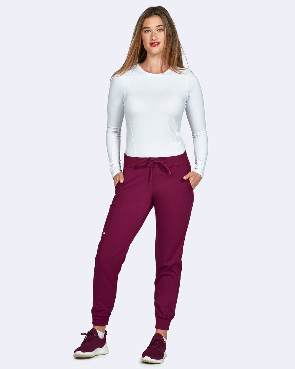 Zavate Tribeca Jogger Pant Style 3042 in color Wine Image 4