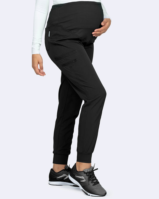 Ava & Me 3048 Ava & Me Maternity Jogger Pant Black