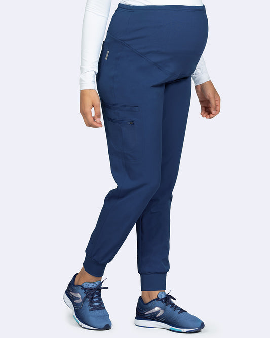 Ava & Me 3048 Ava & Me Maternity Jogger Pant Navy