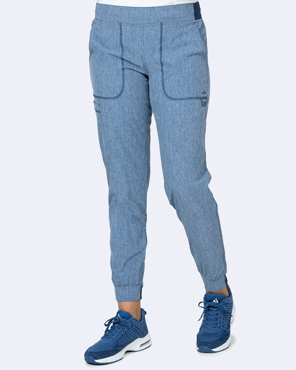 Zavate Rachel Jogger Pant Style 3052 in color Heather Navy Image 1