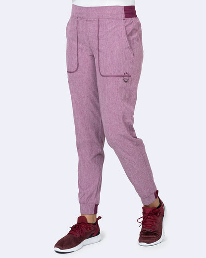 Zavate Rachel Jogger Pant Style 3052 in color Heather Wine Image 1