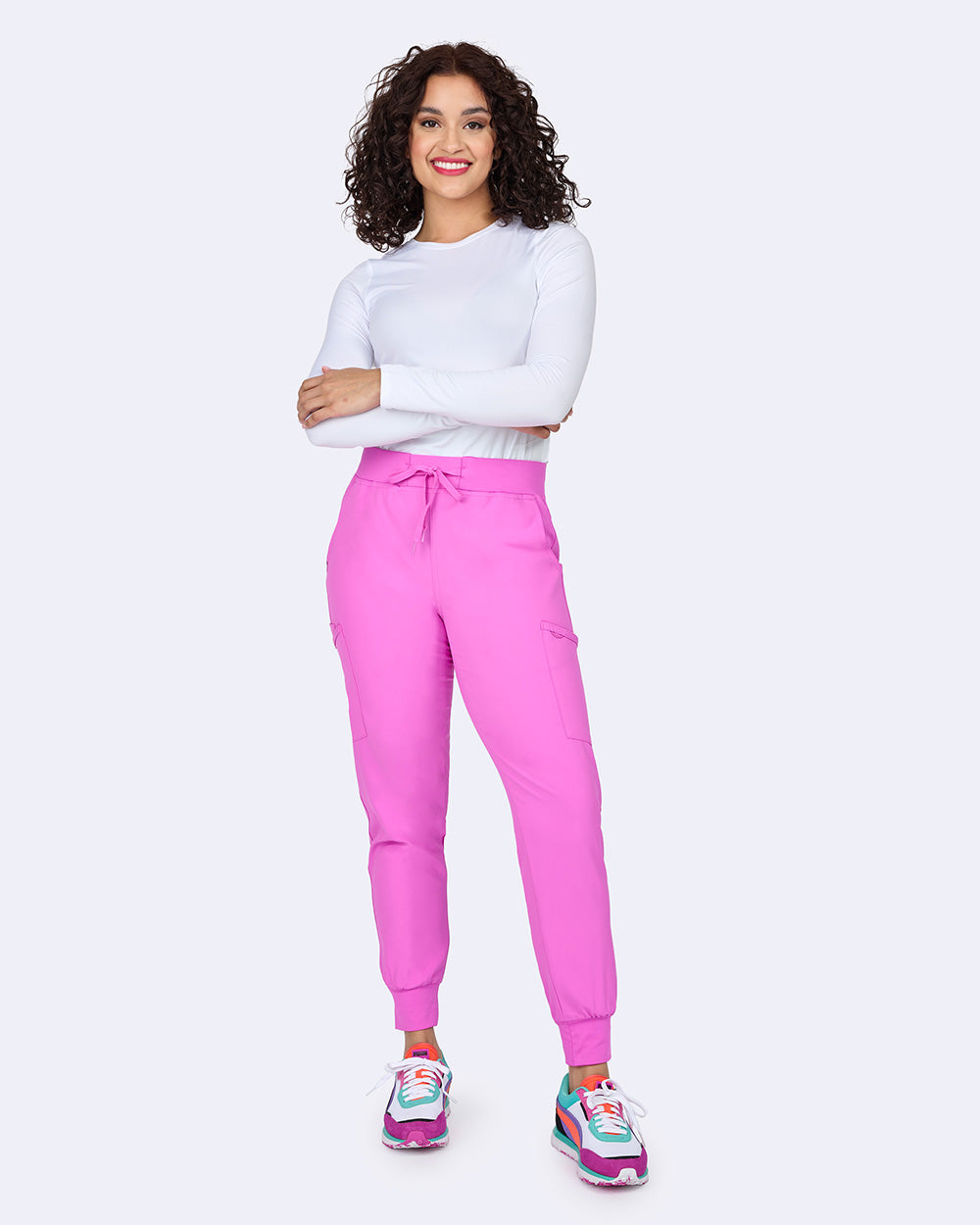 Zavate Refined Jogger Pant Style 3060 in color Orchid Image 3