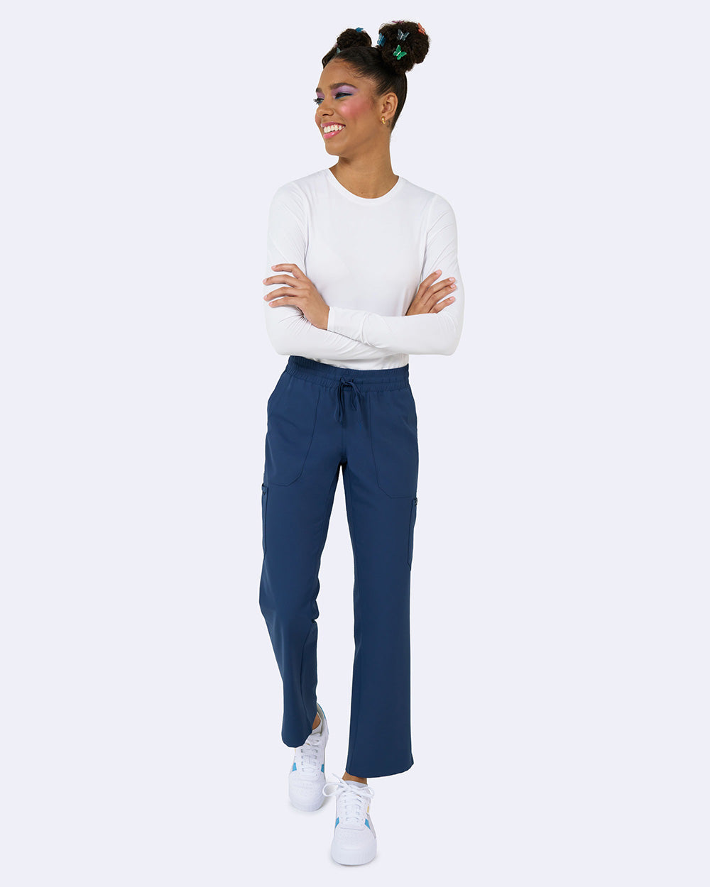 Zavate Energy Straight Leg Pant Style 3063 in color Navy Image 3