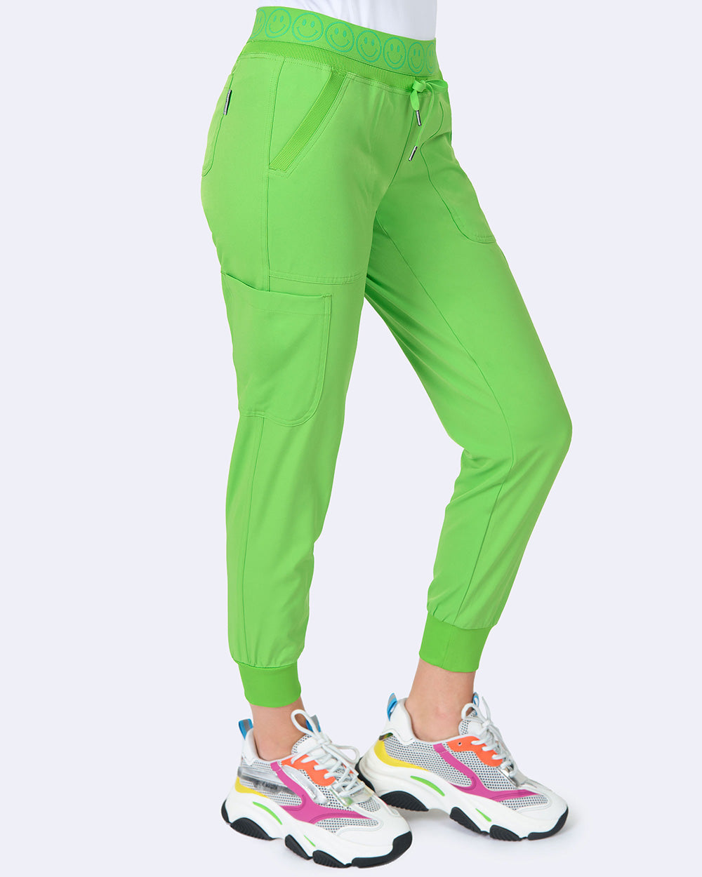 Zavate Smile Jogger Pant Style 3080 in color Electric Green Image 1