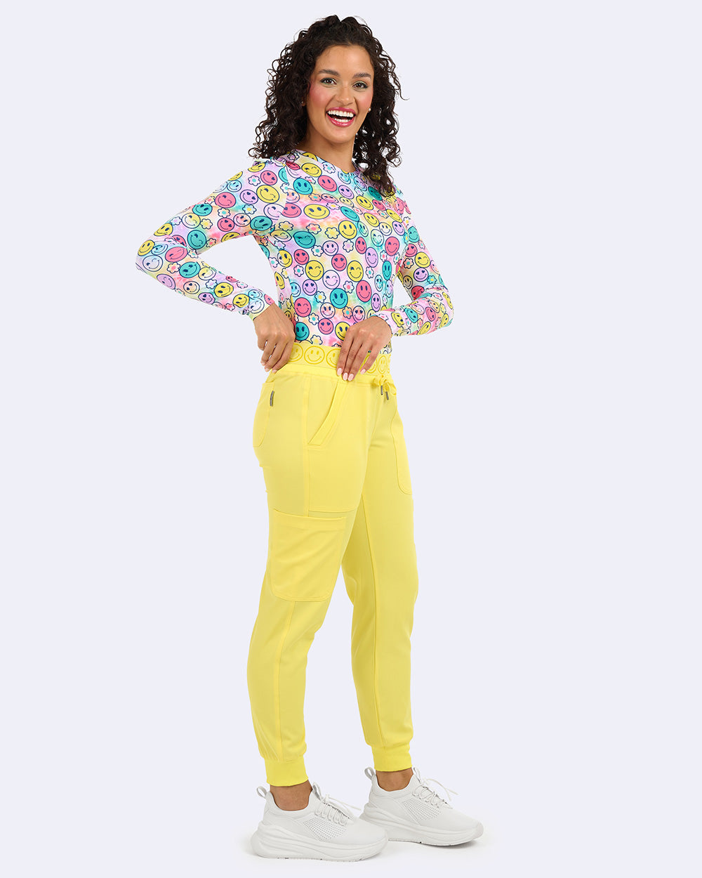 Zavate Smile Jogger Pant Style 3080 in color Lemon Image 4