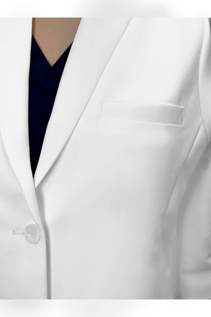 Parkley 3100 Premium Women's Long Lab Coat White