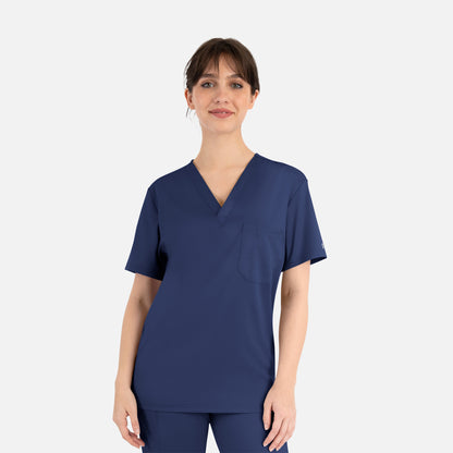 Matrix Basic 3500 Unisex Tuckable V-Neck Top Navy