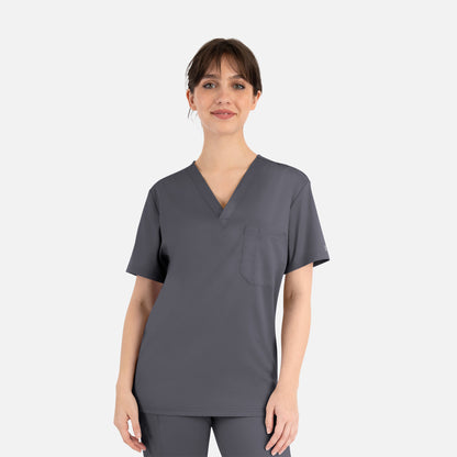 Matrix Basic 3500 Unisex Tuckable V-Neck Top Pewter
