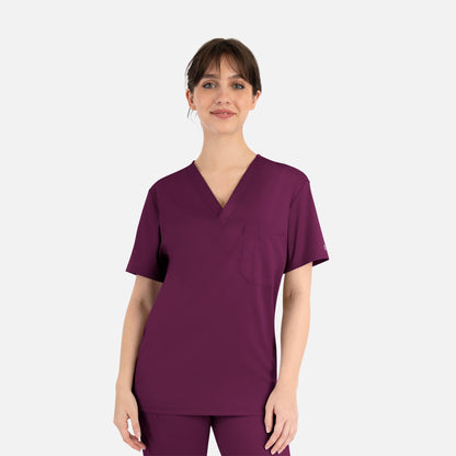 Matrix Basic 3500 Unisex Tuckable V-Neck Top Wine