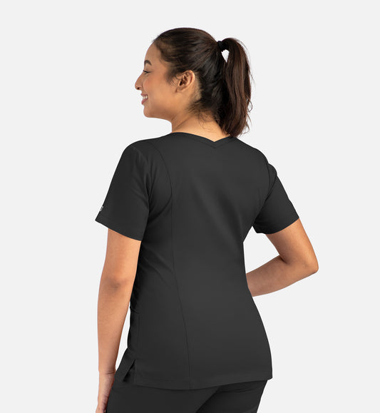 Matrix 3501 Women’s Double V-Neck Top Black