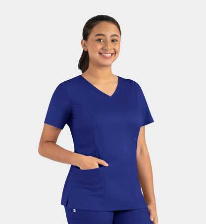 Matrix 3501 Women’s Double V-Neck Top Galaxy Blue