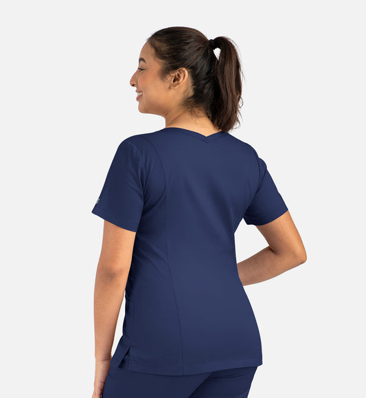 Matrix 3501 Women’s Double V-Neck Top Navy