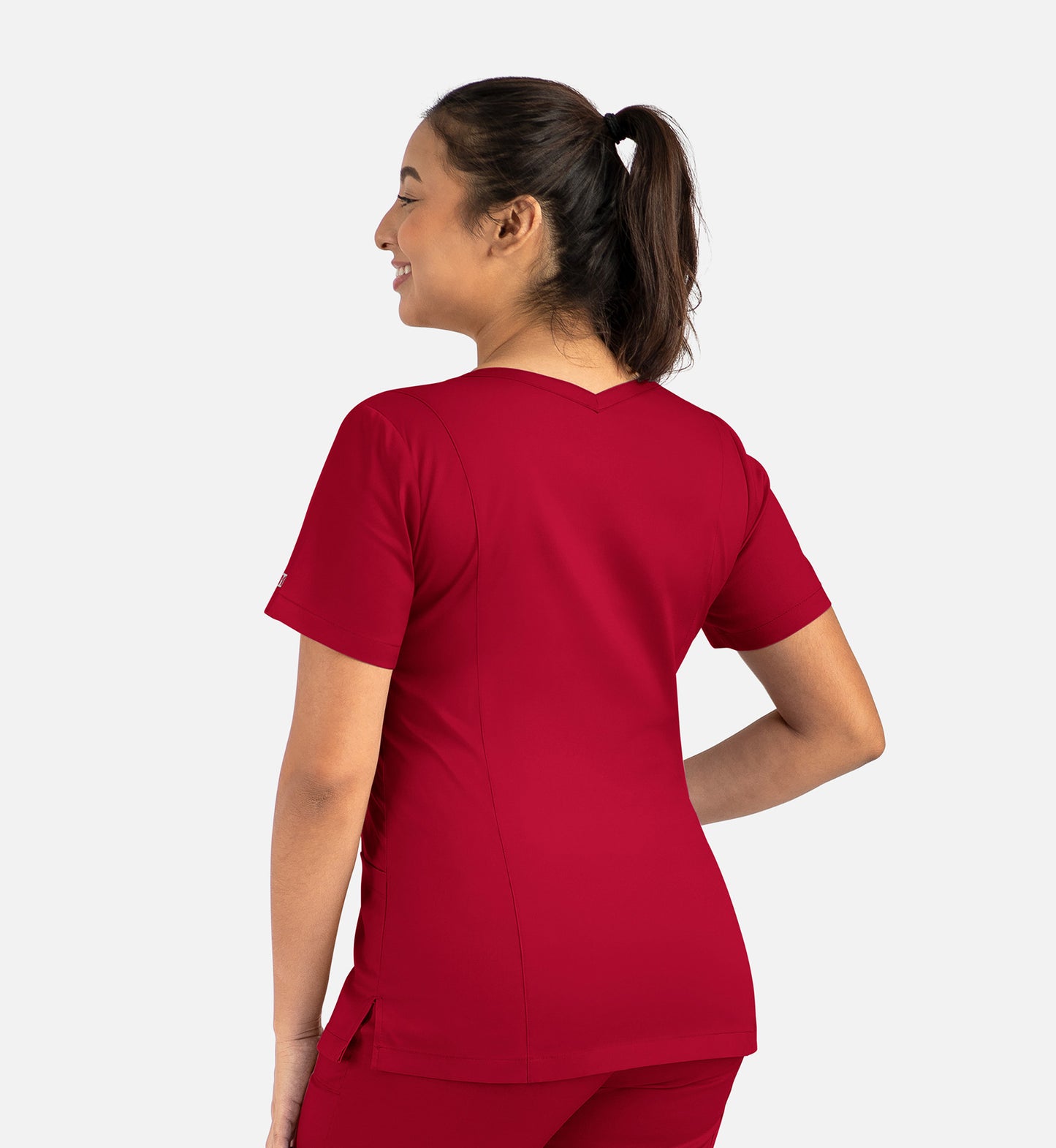 Matrix 3501 Women’s Double V-Neck Top Red