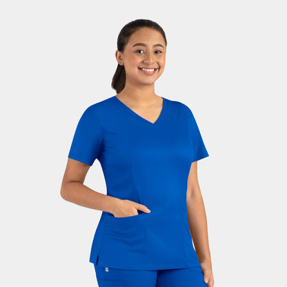 Matrix 3501 Women’s Double V-Neck Top Royal Blue