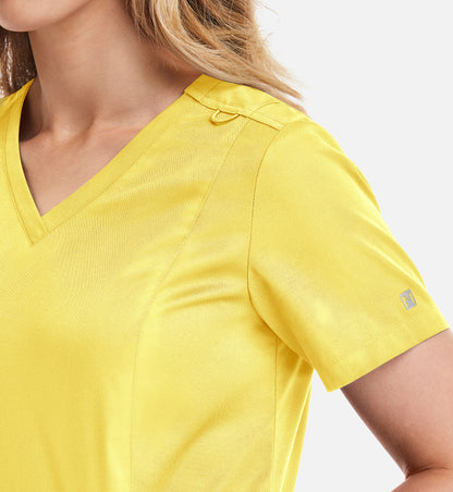 Matrix 3501 Women’s Double V-Neck Top Sunshine