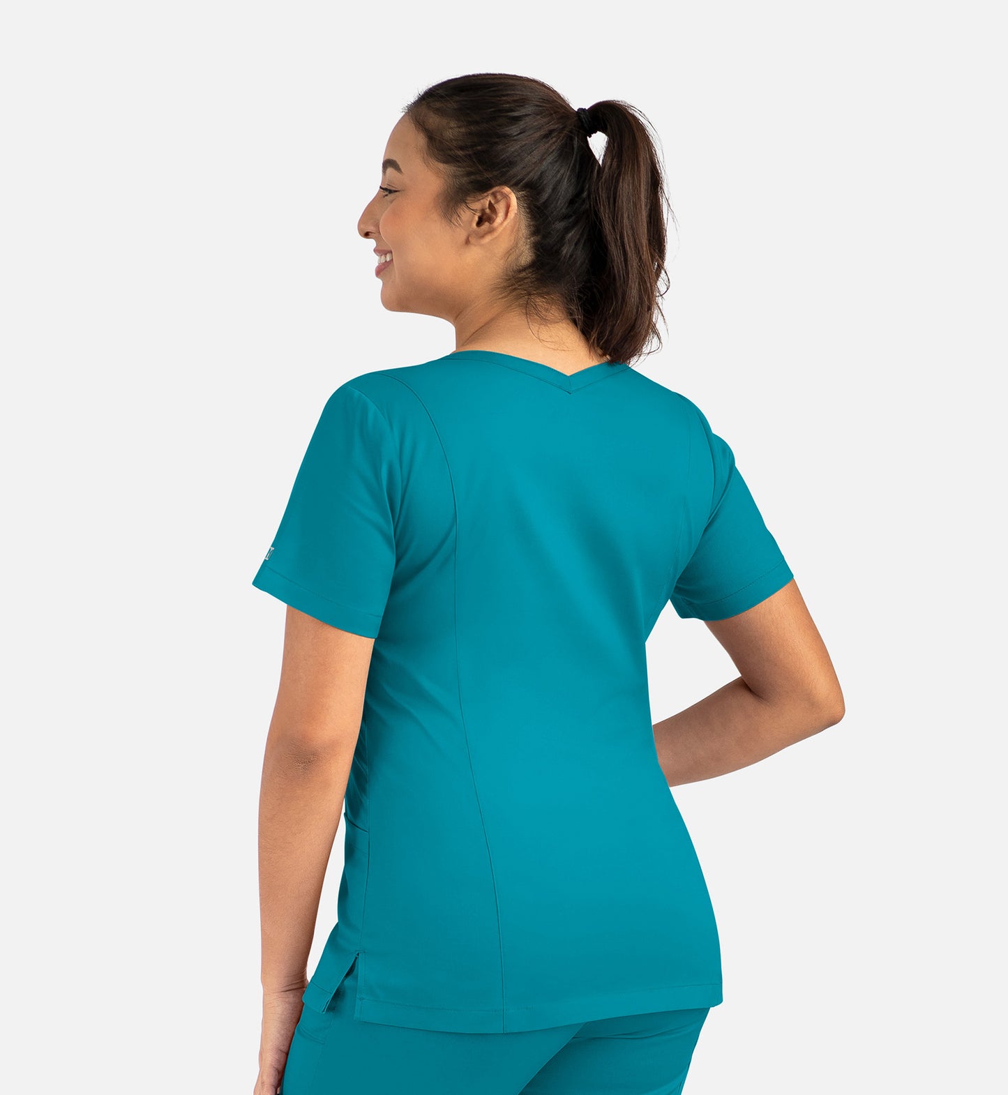 Matrix 3501 Women’s Double V-Neck Top Teal