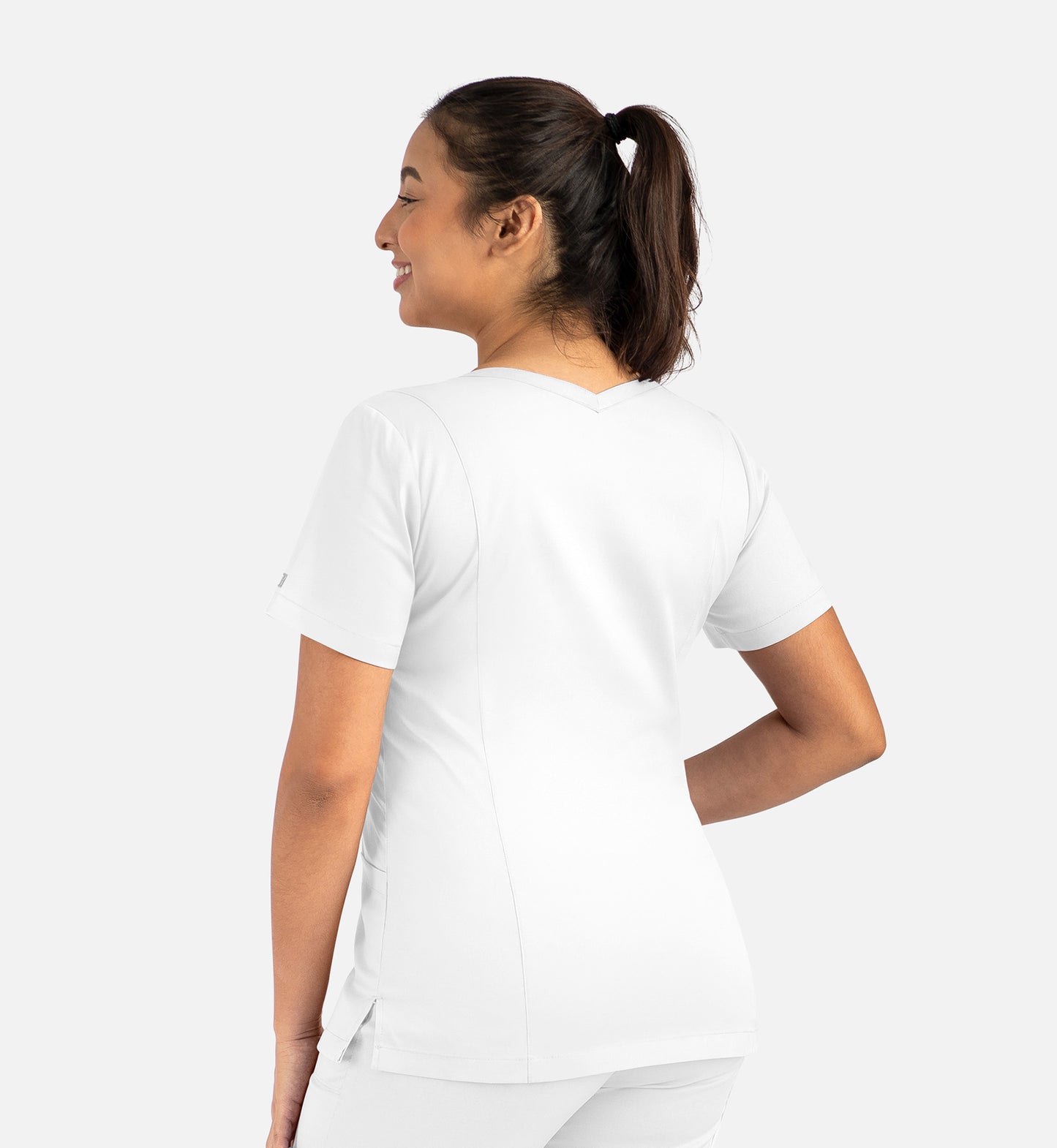 Matrix 3501 Women’s Double V-Neck Top White