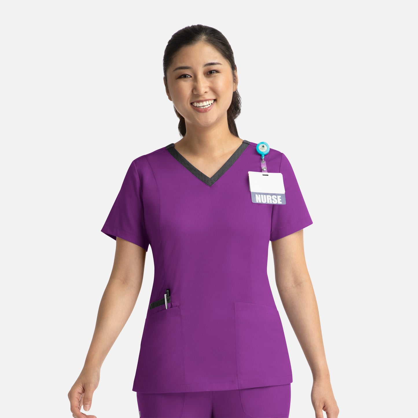 Matrix 3502 Contrast Double V-Neck Scrub Top