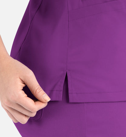 Matrix 3502 Women’s Contrast Double V-Neck Top Dahlia