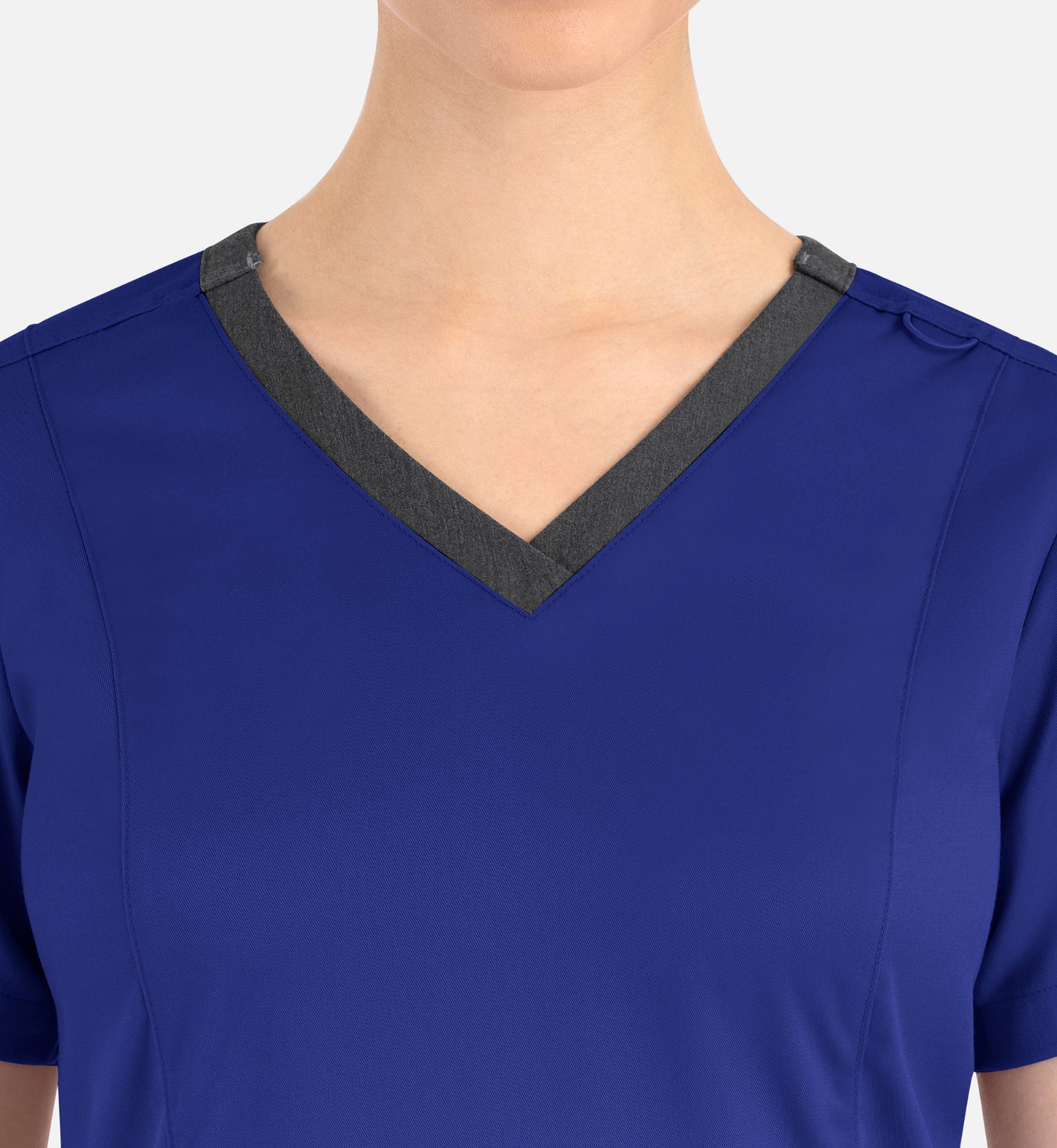 Matrix 3502 Women’s Contrast Double V-Neck Top Galaxy Blue