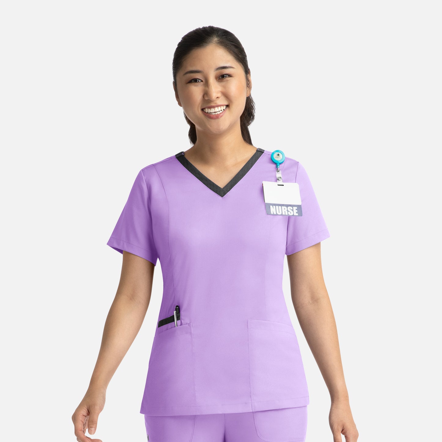 Matrix 3502 Contrast Double V-Neck Scrub Top