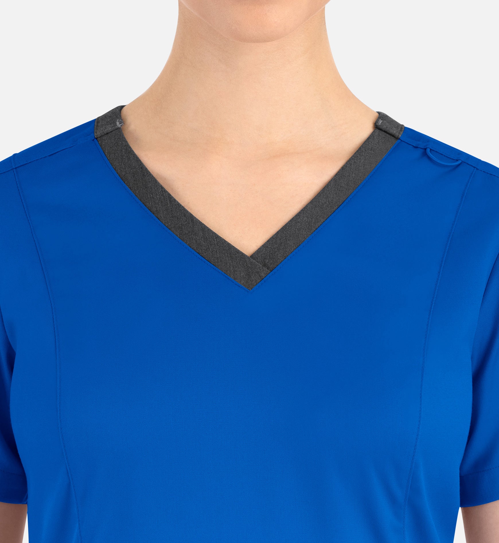 Matrix 3502 Women’s Contrast Double V-Neck Top Royal Blue