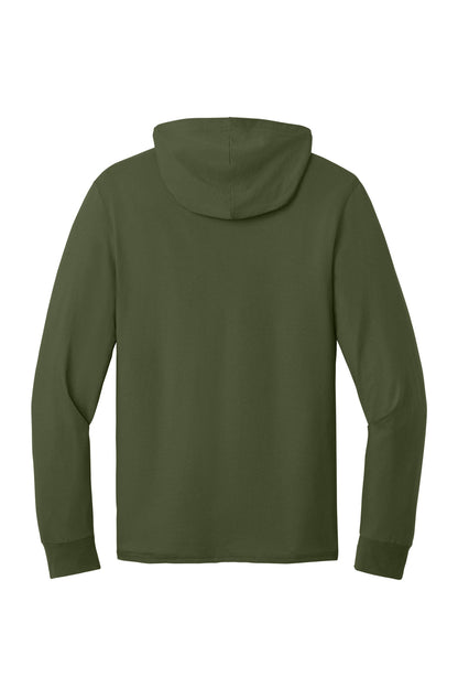 Jerzees Classics Unisex Cotton Long Sleeve Hooded T-Shirt 363LH Military Green