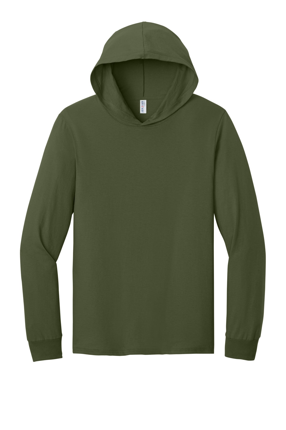 Jerzees Classics Unisex Cotton Long Sleeve Hooded T-Shirt 363LH Military Green