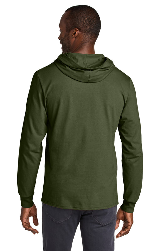 Jerzees Classics Unisex Cotton Long Sleeve Hooded T-Shirt 363LH Military Green