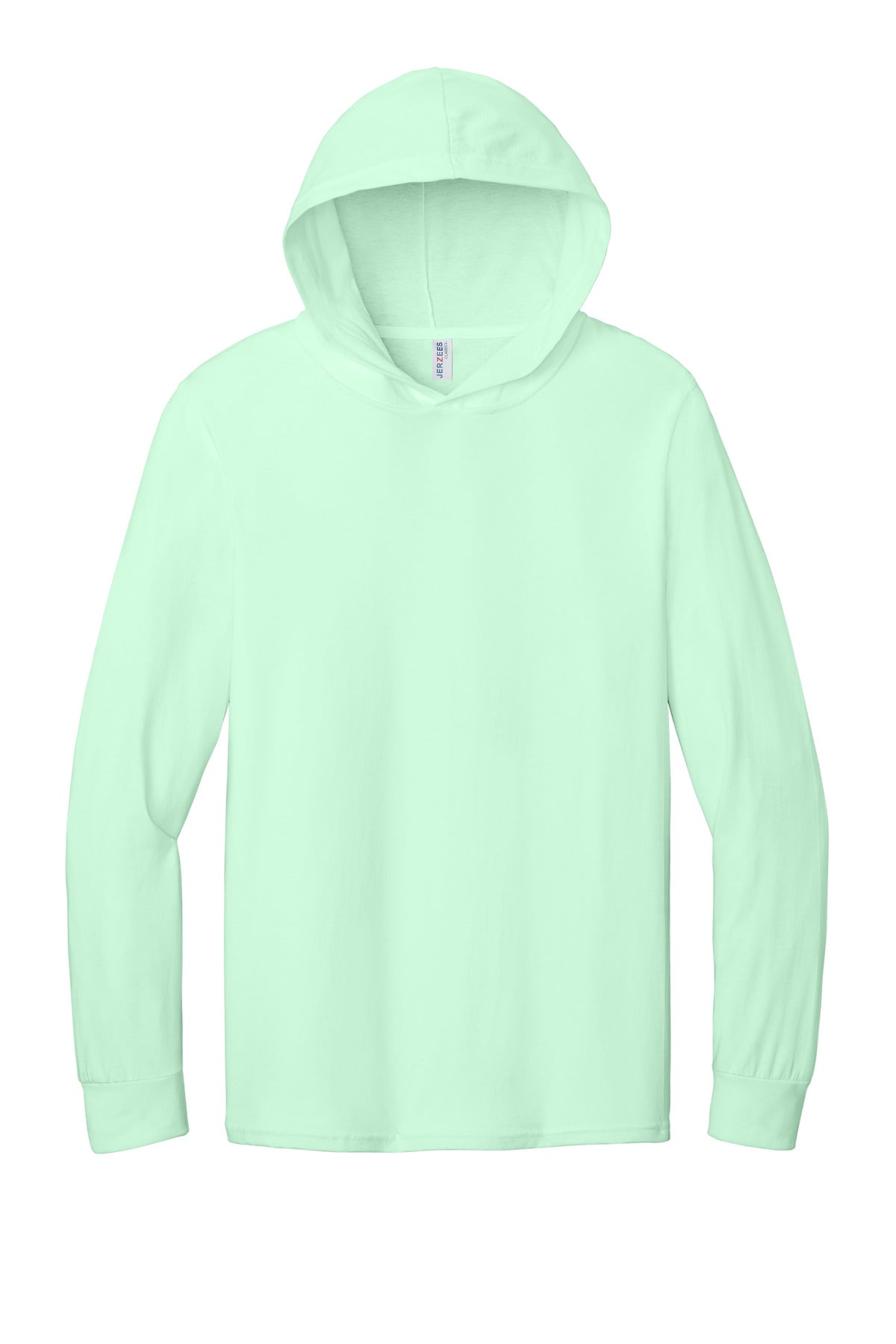 Jerzees Classics Unisex Cotton Long Sleeve Hooded T-Shirt 363LH Mint To Be