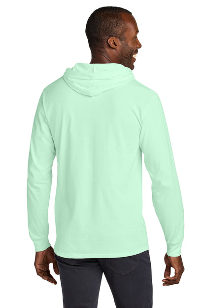 Jerzees Classics Unisex Cotton Long Sleeve Hooded T-Shirt 363LH Mint To Be