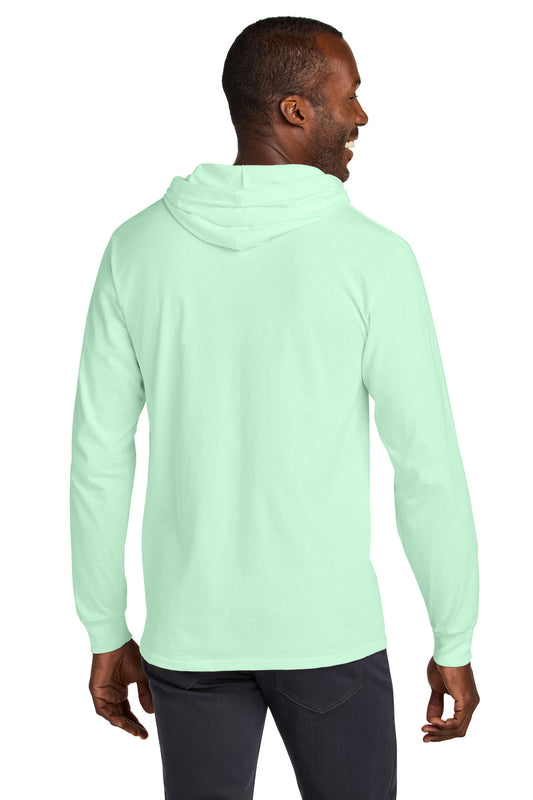 Jerzees Classics Unisex Cotton Long Sleeve Hooded T-Shirt 363LH Mint To Be