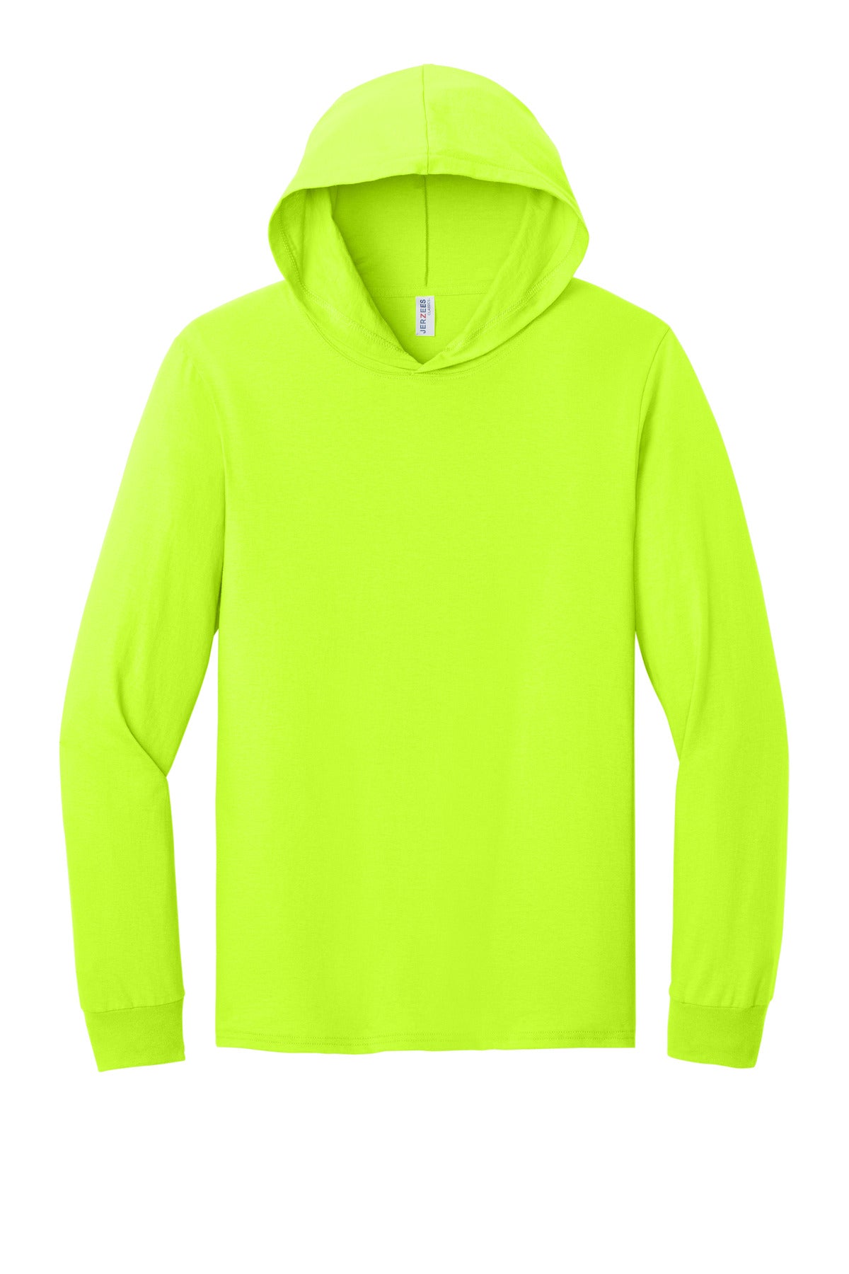 Jerzees Classics Unisex Cotton Long Sleeve Hooded T-Shirt 363LH Safety Green