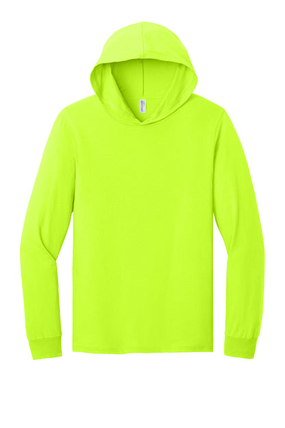 Jerzees Classics Unisex Cotton Long Sleeve Hooded T-Shirt 363LH Safety Green
