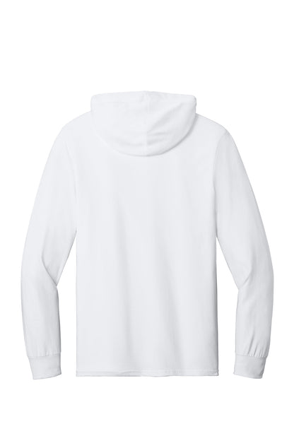 Jerzees Classics Unisex Cotton Long Sleeve Hooded T-Shirt 363LH White