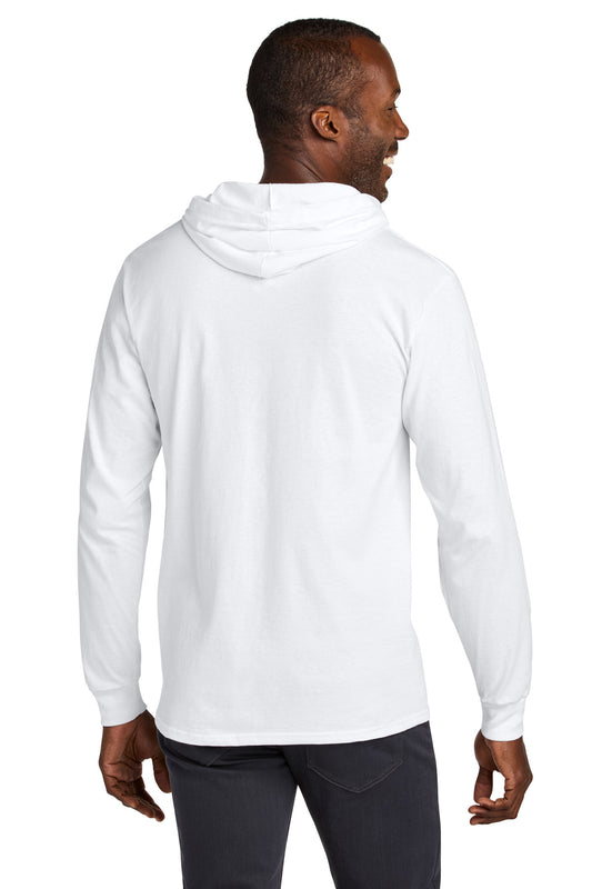 Jerzees Classics Unisex Cotton Long Sleeve Hooded T-Shirt 363LH White