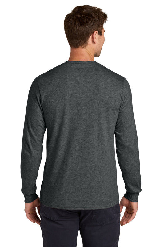 Jerzees Classics Unisex Cotton Long Sleeve T-Shirt 363L Black Heather