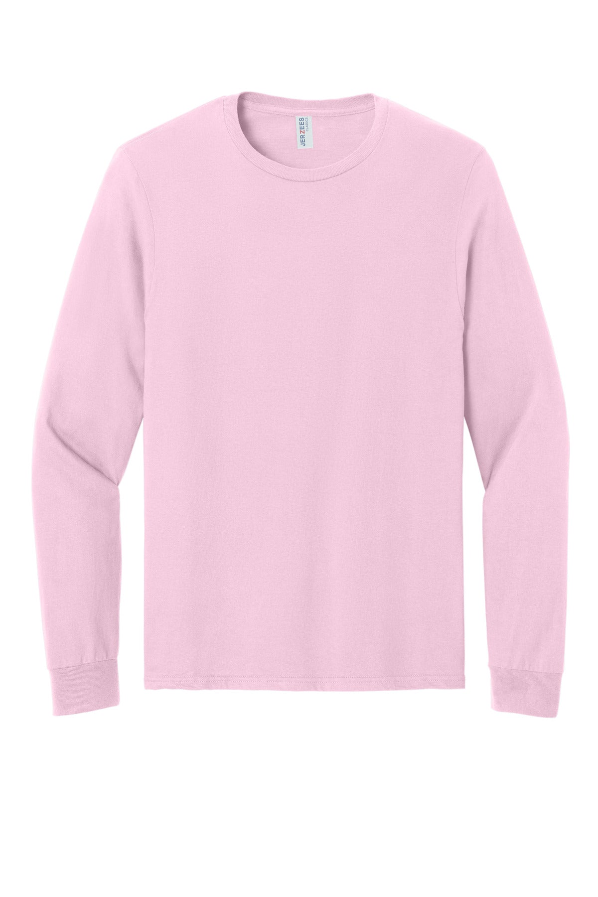 Jerzees Classics Unisex Cotton Long Sleeve T-Shirt 363L Classic Pink