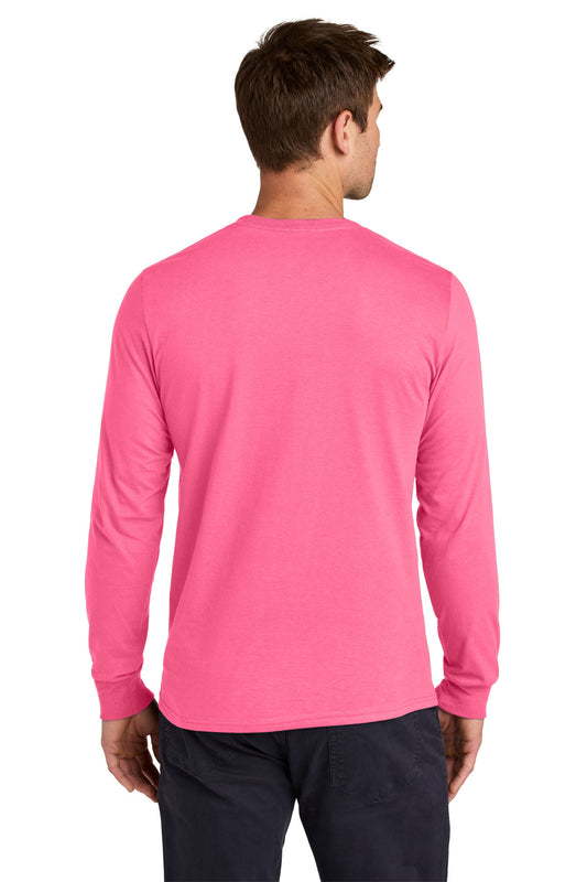 Jerzees Classics Unisex Cotton Long Sleeve T-Shirt 363L Neon Pink