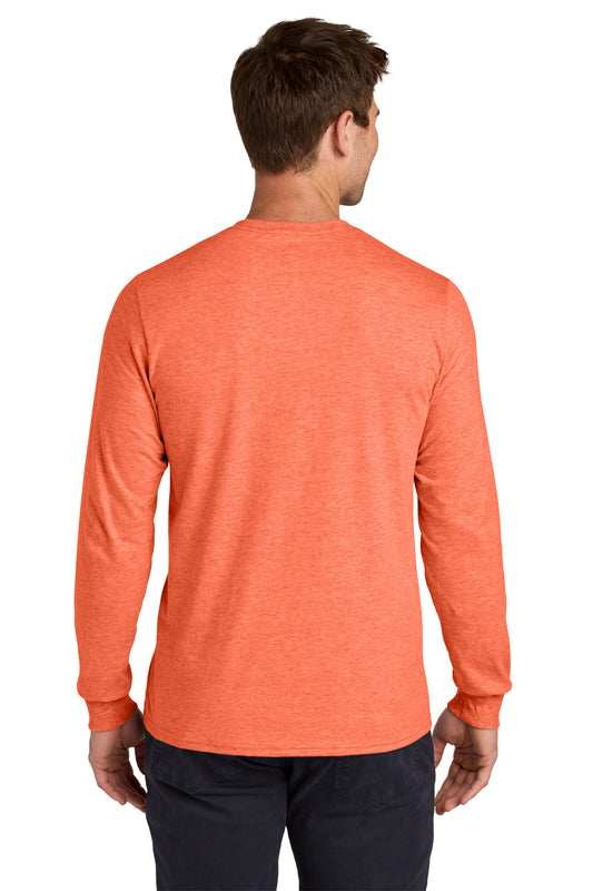 Jerzees Classics Unisex Cotton Long Sleeve T-Shirt 363L Retro Heather Coral