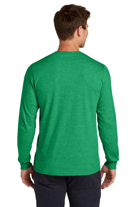 Jerzees Classics Unisex Cotton Long Sleeve T-Shirt 363L Retro Heather Green