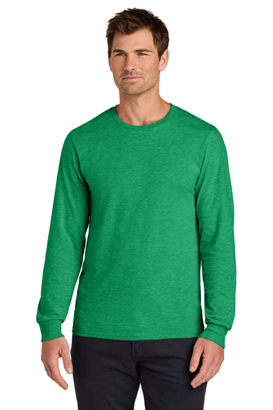 Jerzees Classics Unisex Cotton Long Sleeve T-Shirt 363L Retro Heather Green