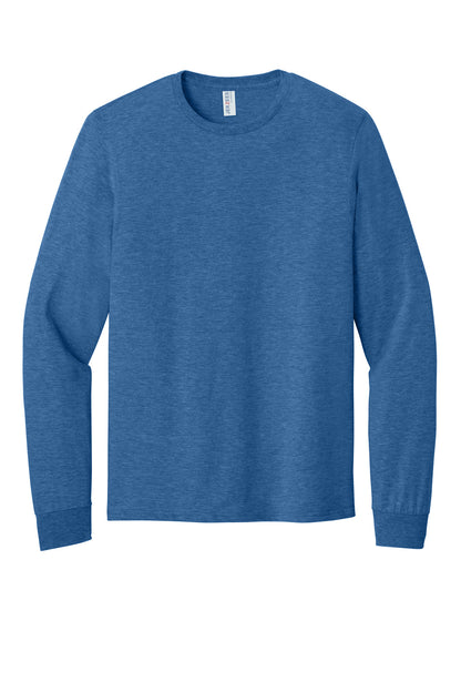 Jerzees Classics Unisex Cotton Long Sleeve T-Shirt 363L Retro Heather Royal